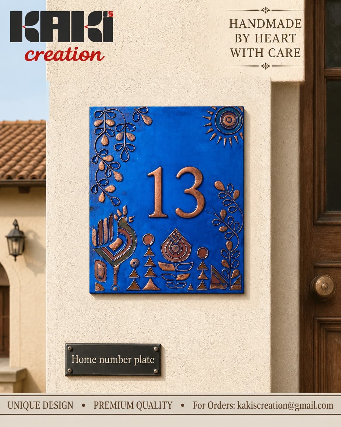 Handmade Home Number Plate