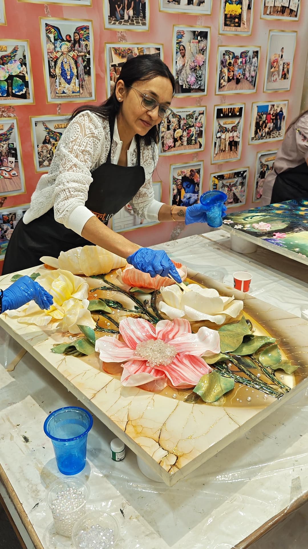 Materials prepared for a NO NET mosaic workshop